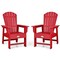 Set Of 2 Kids Patio Adirondack Chair Armchair Weather Resistance Outdoor Chair